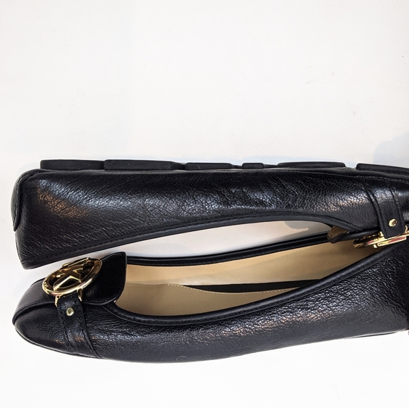 Michael Kors NEW Fulton Leather Logo Flats Black - Picture 5 of 8